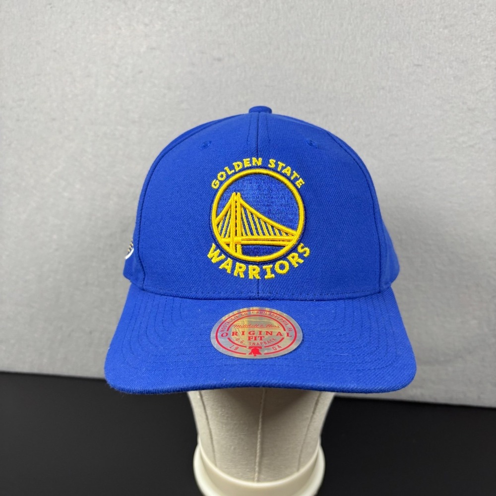 Golden State Warriors Mitchell & Ness Snapback Hat Blue Yellow The Bay OSFM